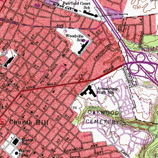 Topographic Map of Holy Trinity Church, VA