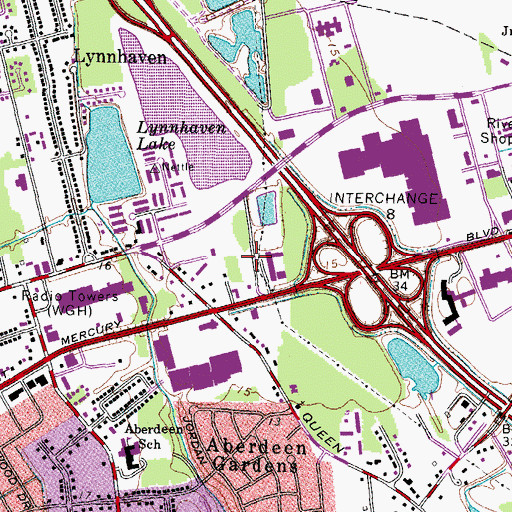 Topographic Map of House of God Worship Center, VA