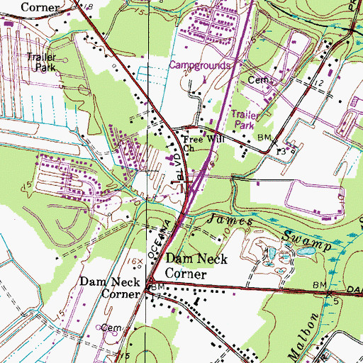 Topographic Map of Iglesia de Dios Ebenezer, VA