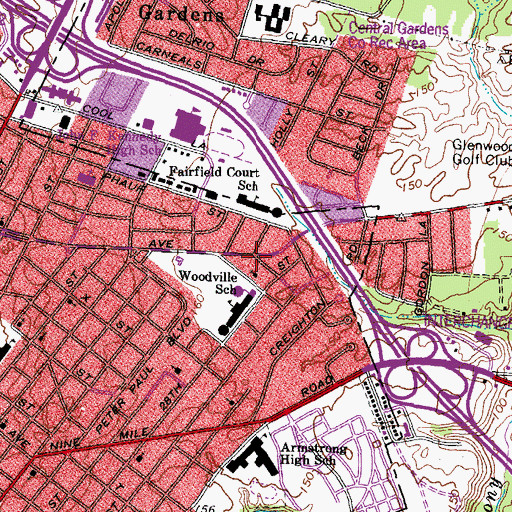 Topographic Map of Jerusalem Baptist Church, VA