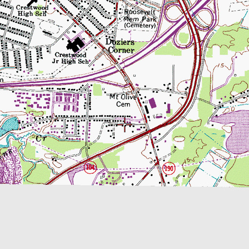 Topographic Map of Jesus Church of Deliverance, VA