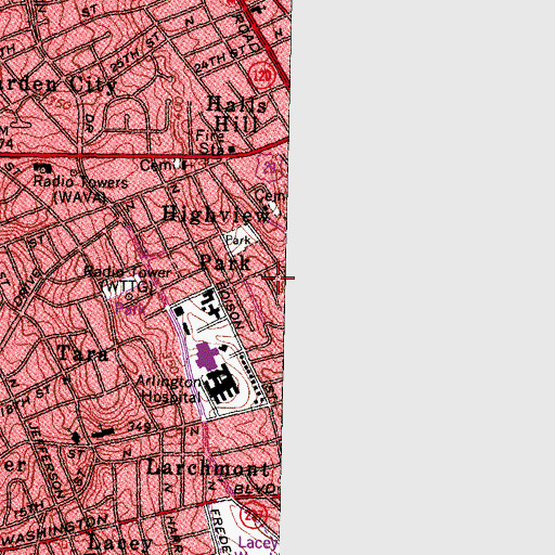 Topographic Map of Jesus is Lord Church, VA