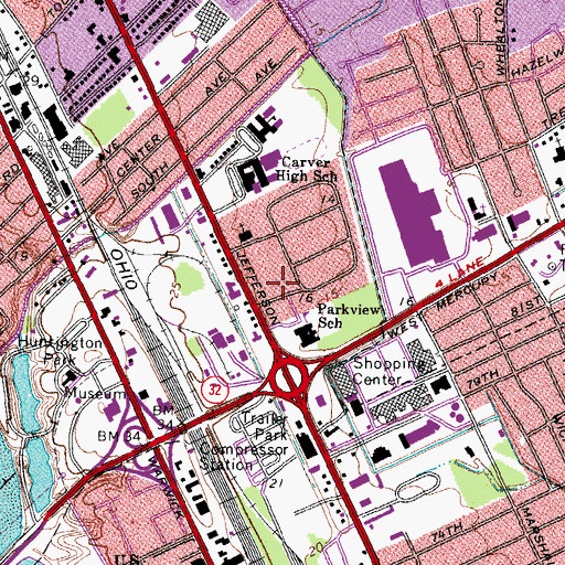 Topographic Map of Joy Church, VA