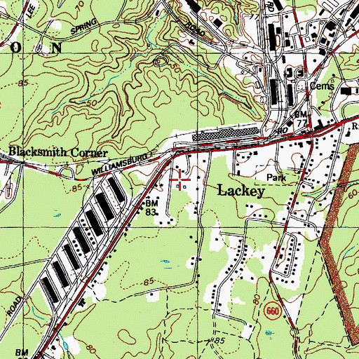 Topographic Map of Kingdom Hall of Jehovahs Witnesses, VA