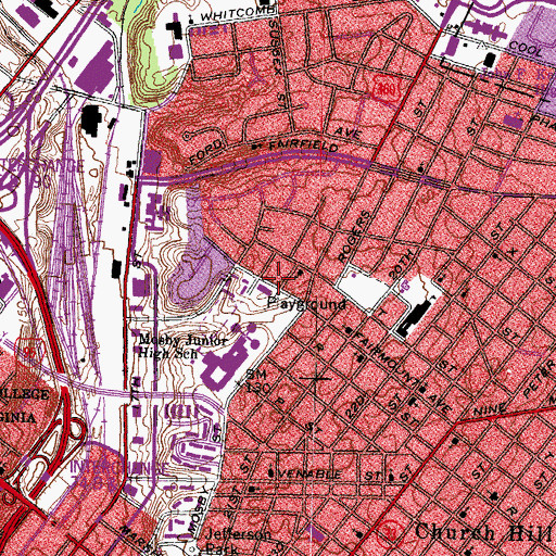 Topographic Map of Liberty Baptist Church, VA