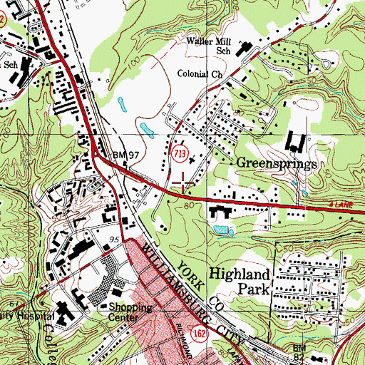 Topographic Map of Liberty Worship Center, VA