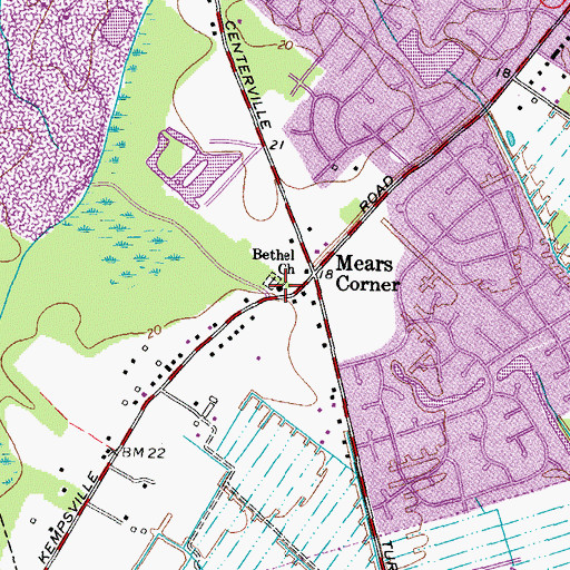 Topographic Map of Light of the World Christian Center, VA