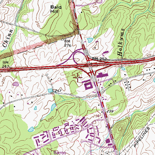 Topographic Map of Manassas Mosque, VA