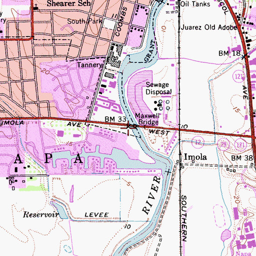 Topographic Map of Maxwell Bridge, CA