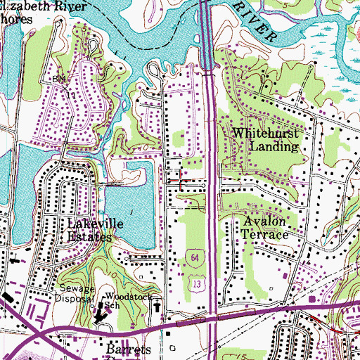 Topographic Map of Missioners of Christ Church, VA