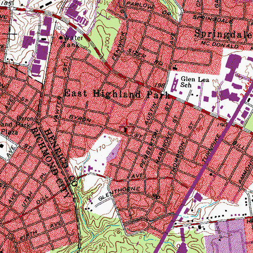Topographic Map of New Canaan International Church, VA