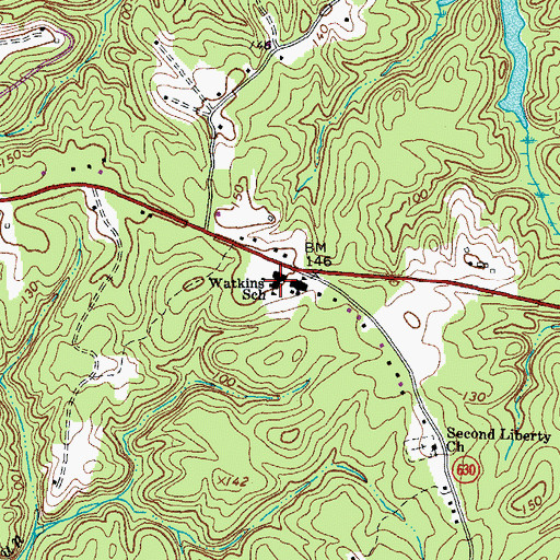 Topographic Map of New Covenant Community Church, VA