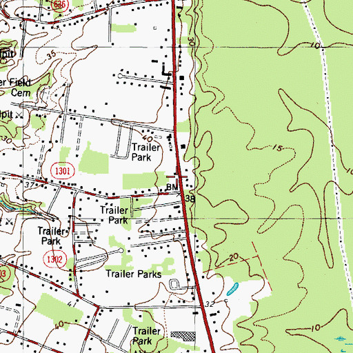 Topographic Map of New Life Church of God, VA