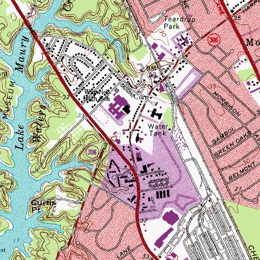Topographic Map of New Life Hispanic Church, VA
