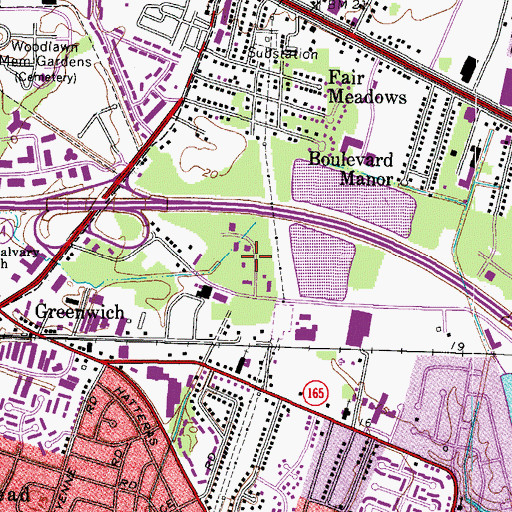 Topographic Map of New Life of Virginia Beach, VA
