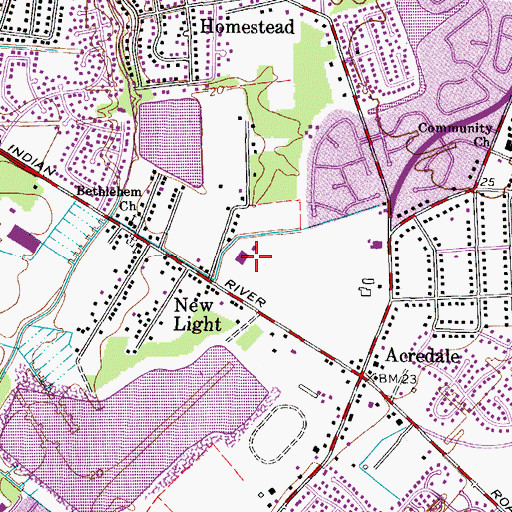 Topographic Map of New Life Providence Church, VA