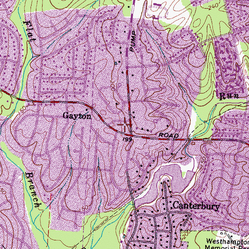 Topographic Map of Richmond Public Library Gayton Branch Library, VA