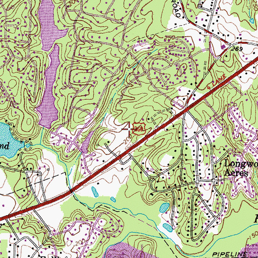 Topographic Map of Richmond Public Library La Prade Branch Library, VA