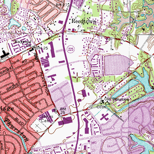 Topographic Map of Virginia Beach County Public Library Bayside Area Library, VA