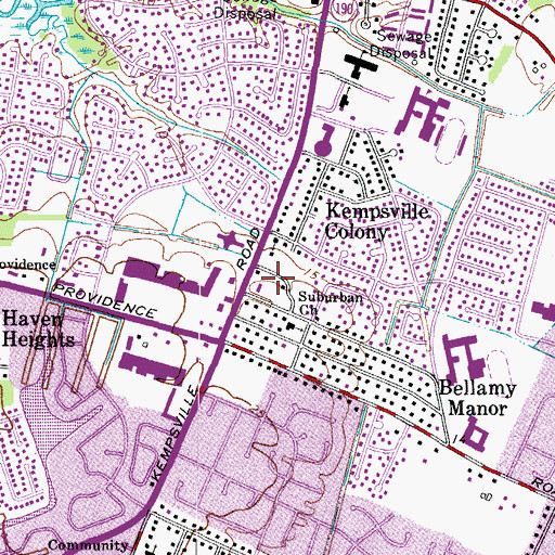 Topographic Map of Virginia Beach County Public Library Kempsville Area Library, VA