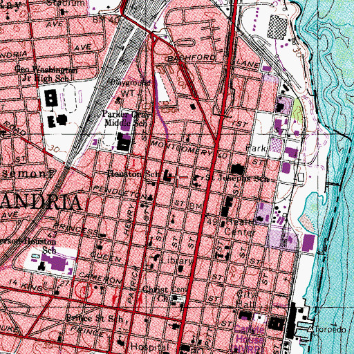 Topographic Map of Alexandria Black History Museum, VA