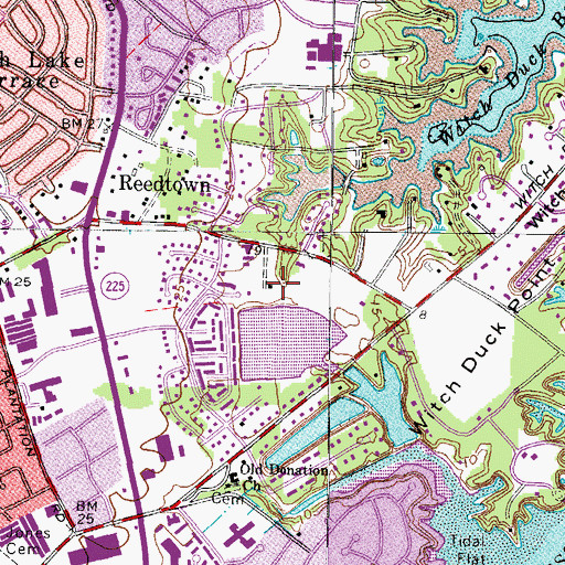Topographic Map of Lynnhaven House Museum, VA