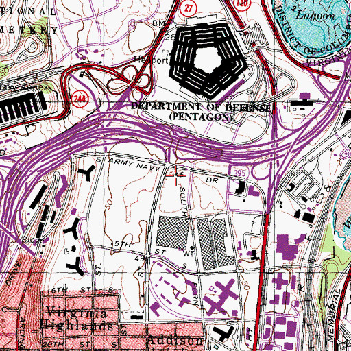 Topographic Map of United States Drug Enforcement Administration Museum and Visitors Center, VA
