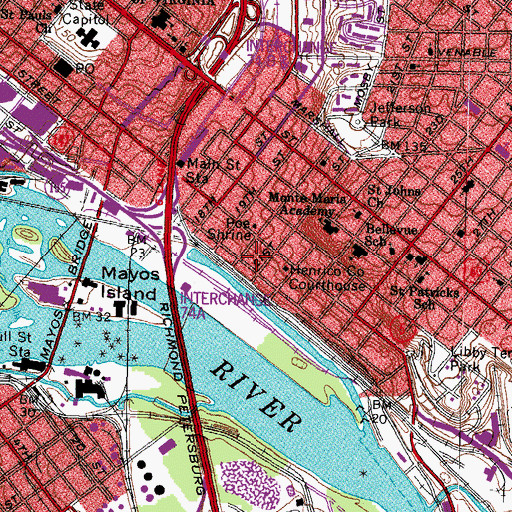 Topographic Map of Virginia Holocaust Museum, VA