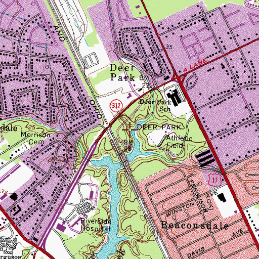 Topographic Map of Virginia Living History Museum, VA