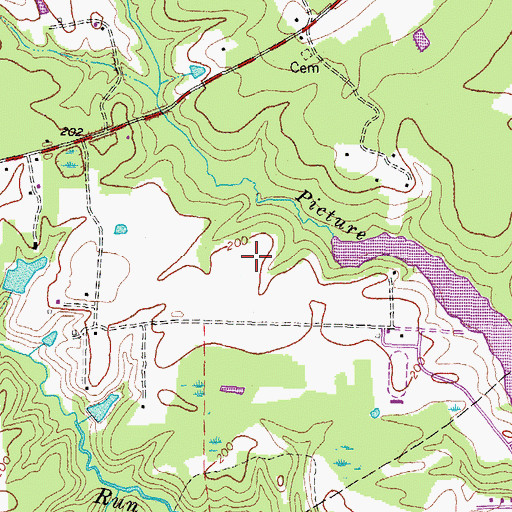 Topographic Map of Virginia Motorsports Park, VA