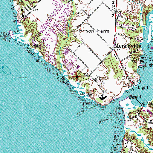 Topographic Map of Hampton Roads Sanitation District James River Sewage Treatment Plant, VA