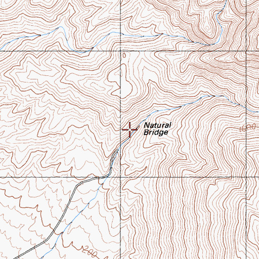 Topographic Map of Death Valley Natural Bridge, CA