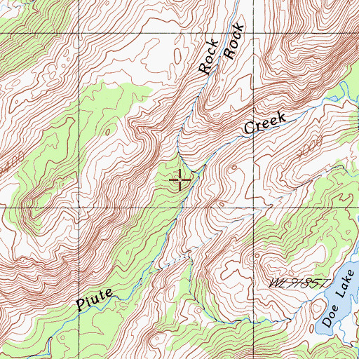 Topographic Map of Rock Canyon, CA