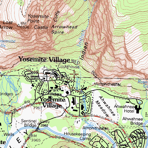 Topographic Map of Indian Canyon, CA