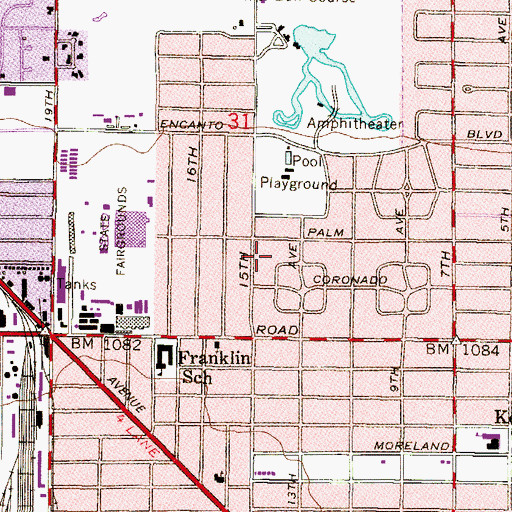 Topographic Map of Wigwam Villa Mobile Home Park, AZ