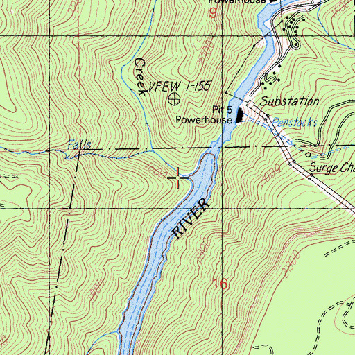 Topographic Map of Iron Canyon Creek, CA