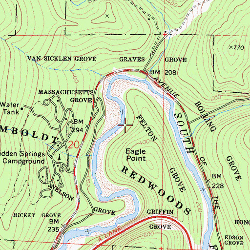 Topographic Map of Kenteschobe, CA