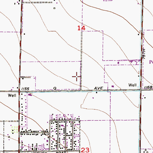 Topographic Map of Windmill, AZ