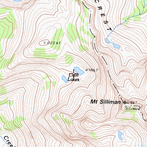 Topographic Map of Little Lake, CA