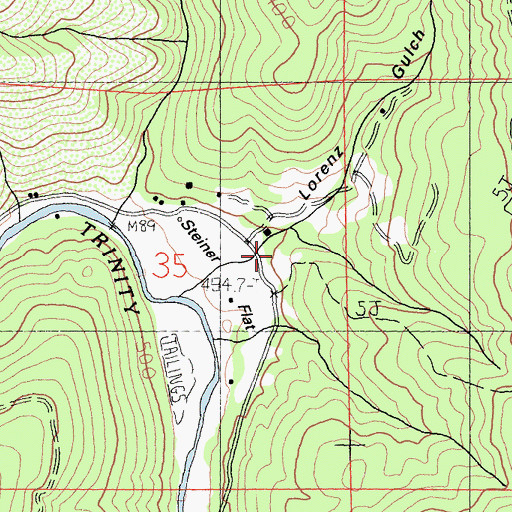 Topographic Map of Lorenz Gulch, CA