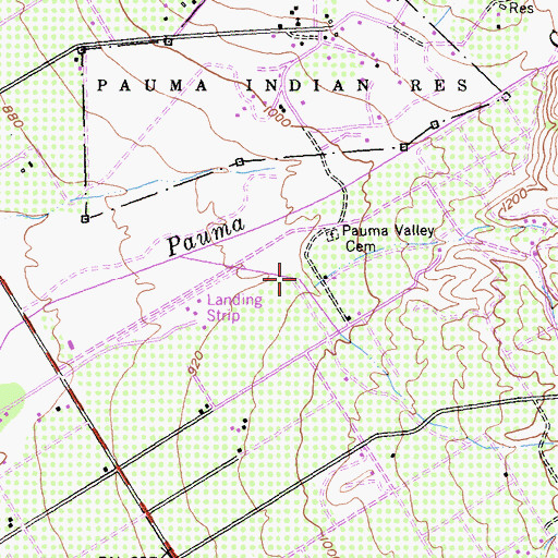 Topographic Map of Harrison Canyon, CA