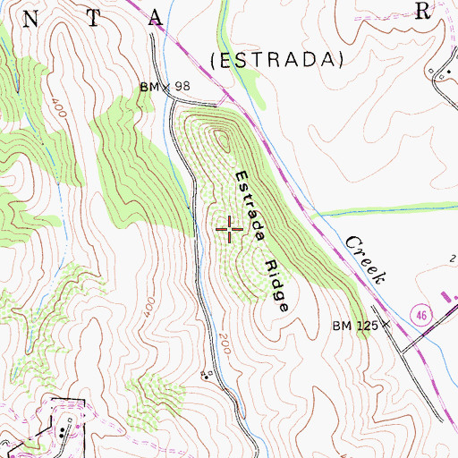 Topographic Map of Estrada Ridge, CA