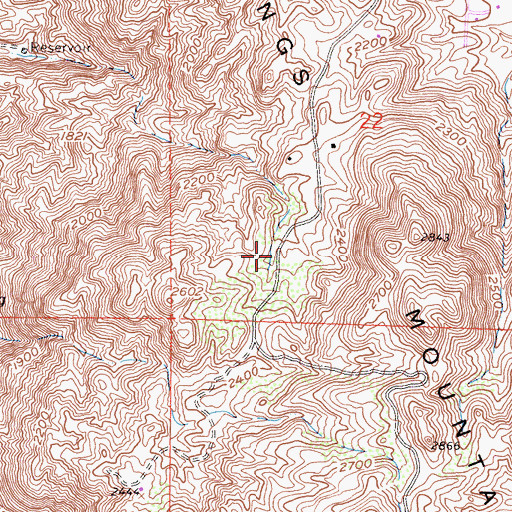 Topographic Map of Cassina Springs, CA