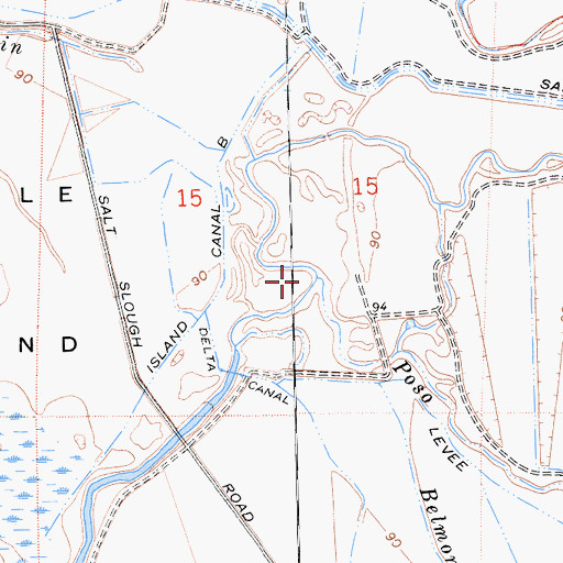 Topographic Map of Old Poso Slough, CA