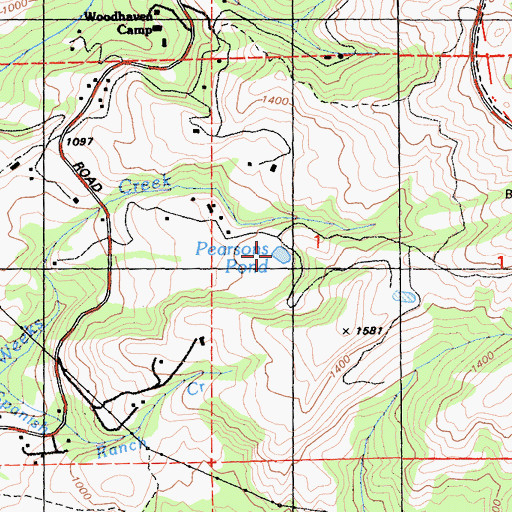 Topographic Map of Pearsons Pond, CA