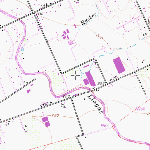 Topographic Map of Rucker Creek, CA