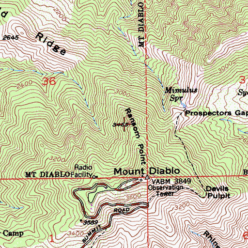 Topographic Map of Ransom Point, CA