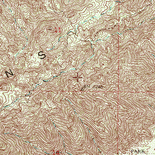 Topographic Map of Wonder Rift, AZ