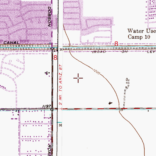 Topographic Map of Woodglen, AZ