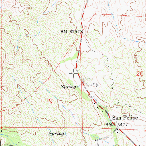 Topographic Map of Teofulio Summit, CA